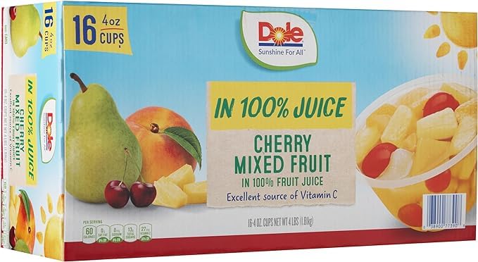 Amazon.com : Dole Cherry Mixed Fruit, 16 Count (Pack of 1